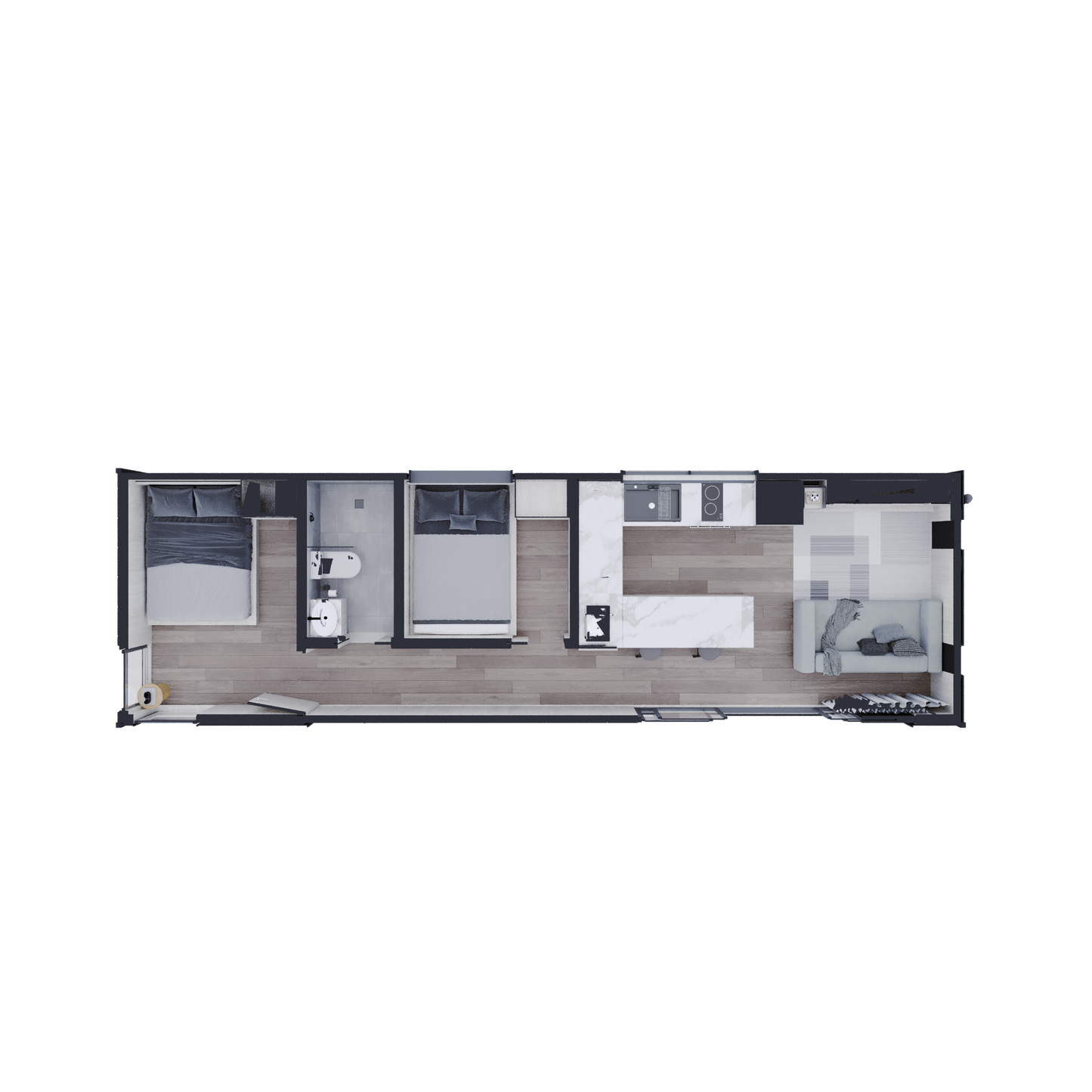 Echo V4 - 2 Bed, 1 Bath - 40SQM