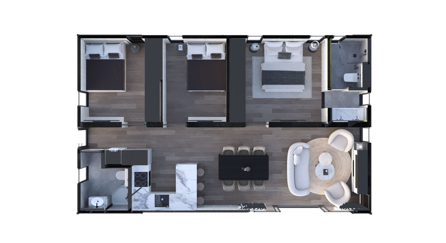 Echo V4 - 3 Bed, 2 Bath - 70SQM